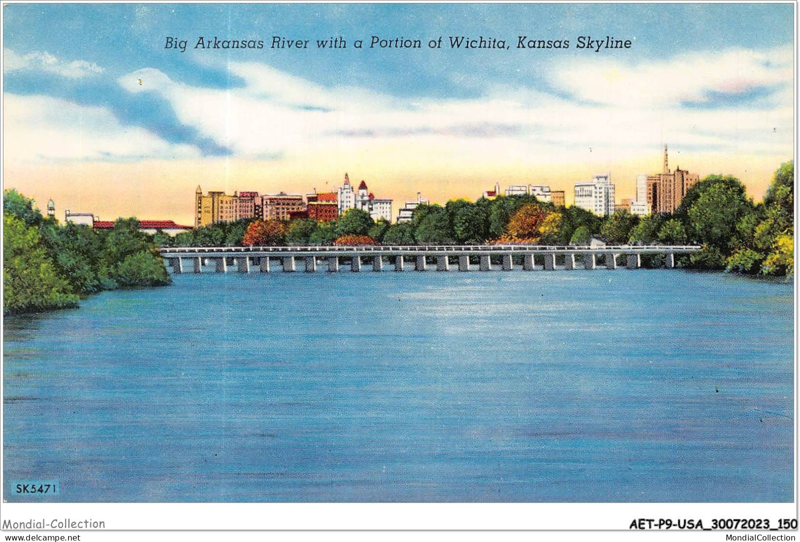 AETP9-USA-0764 - WICHITA - KANSAS SKYLINE - Big Arkansas River With A Portion Of Wichita - Wichita