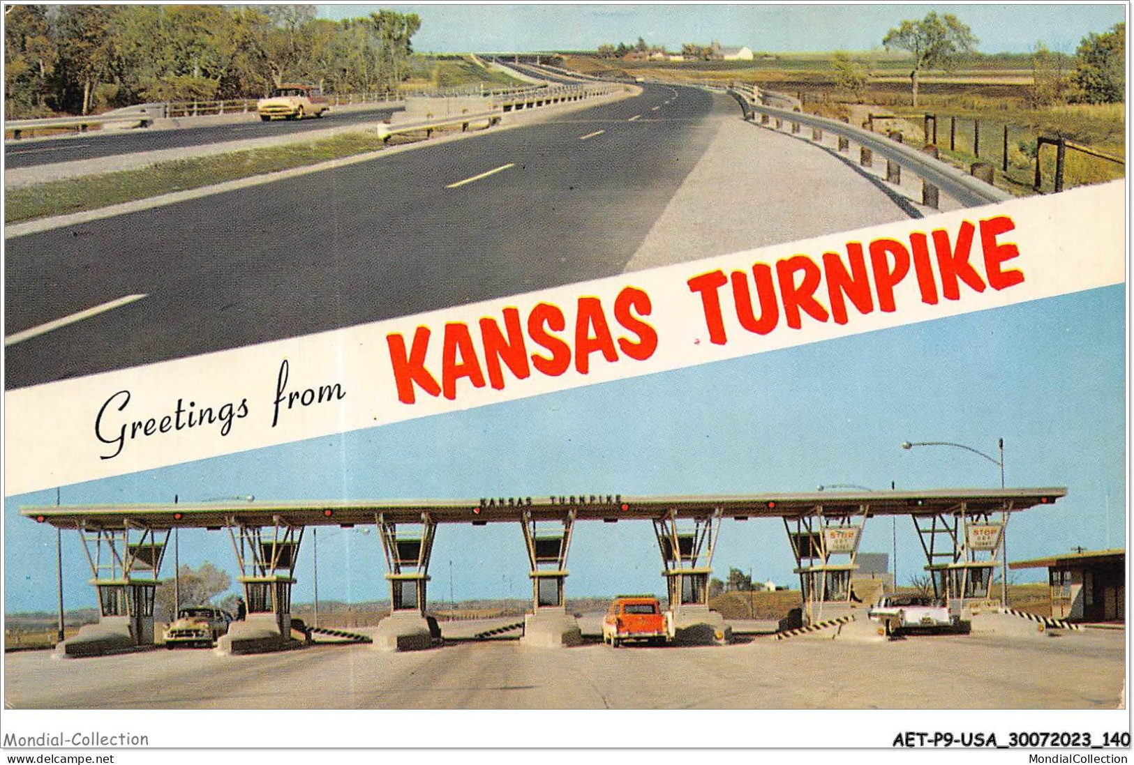 AETP9-USA-0759 - GREETINGS FROM KANSAS TURNPIKE - Topeka