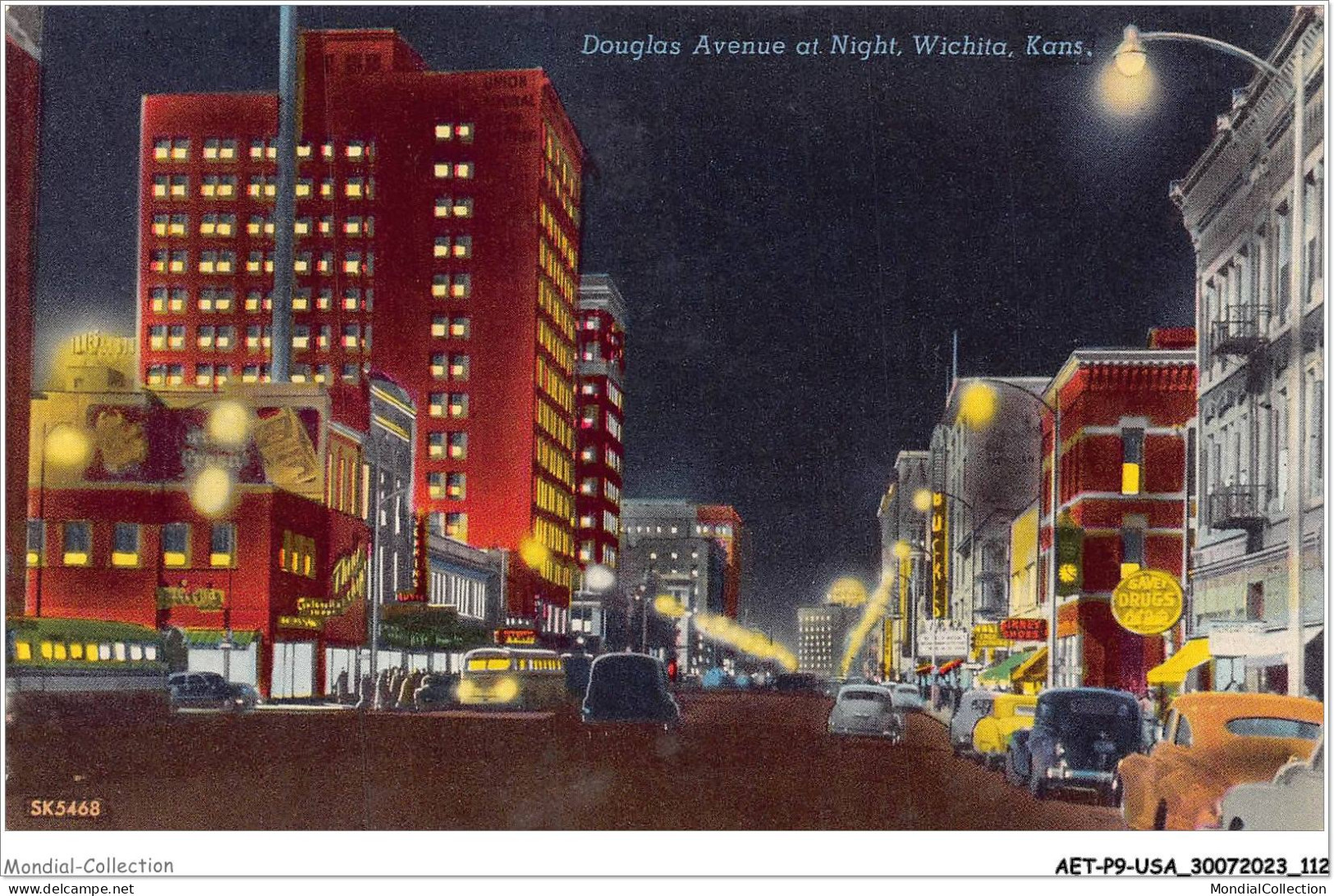 AETP9-USA-0745 - WICHITA - KANSAS - Douglas Avenue At Night - Wichita
