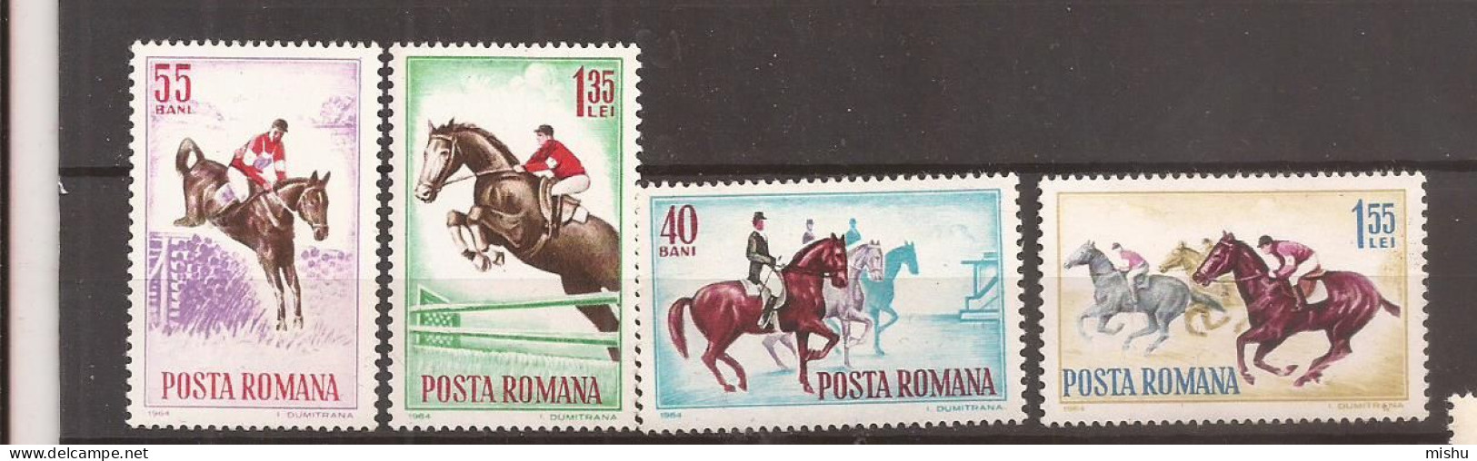 LP 583 Romania -1964- HIPISM SERIE, Nestampilat - Altri & Non Classificati