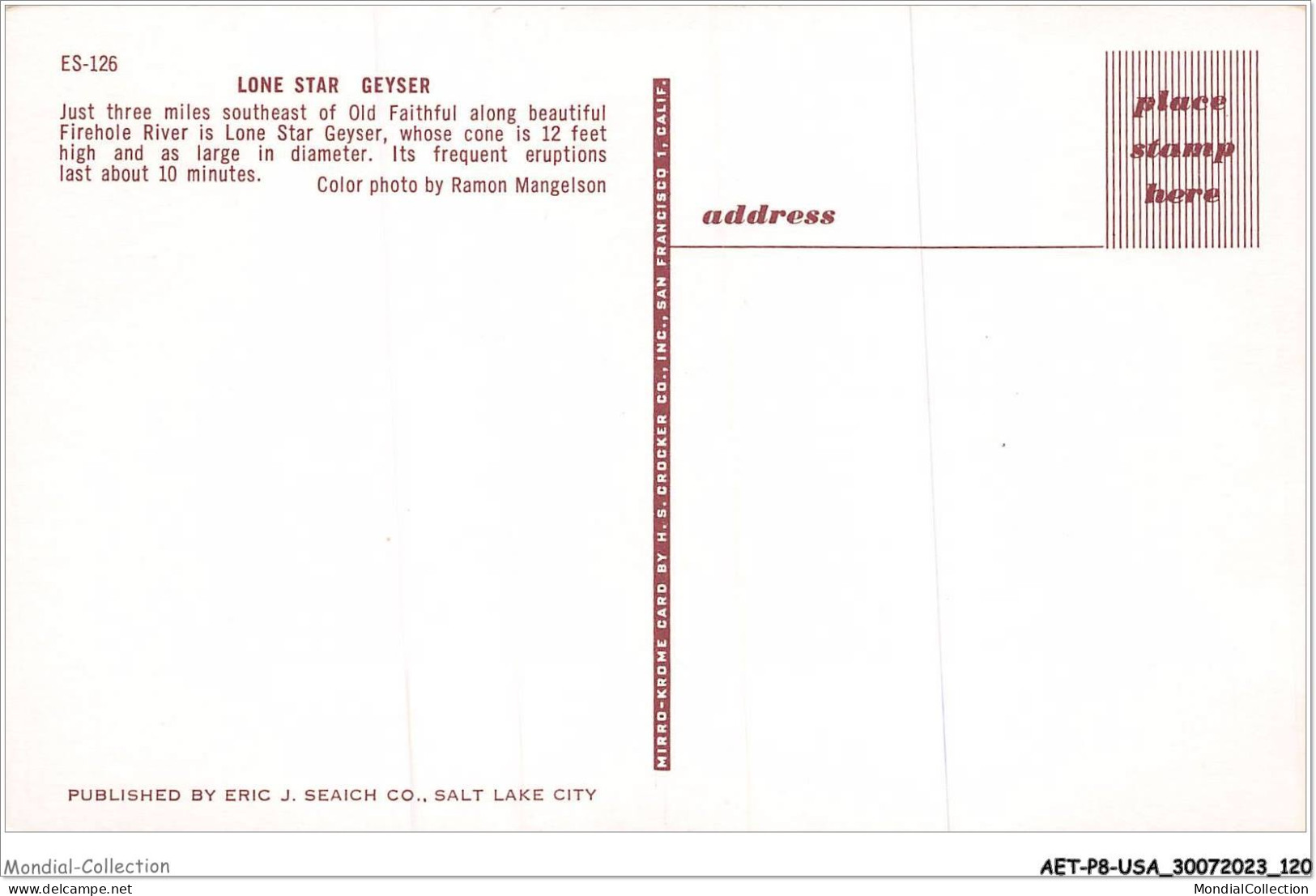 AETP8-USA-0670 - Lone Star Geyser - Andere & Zonder Classificatie