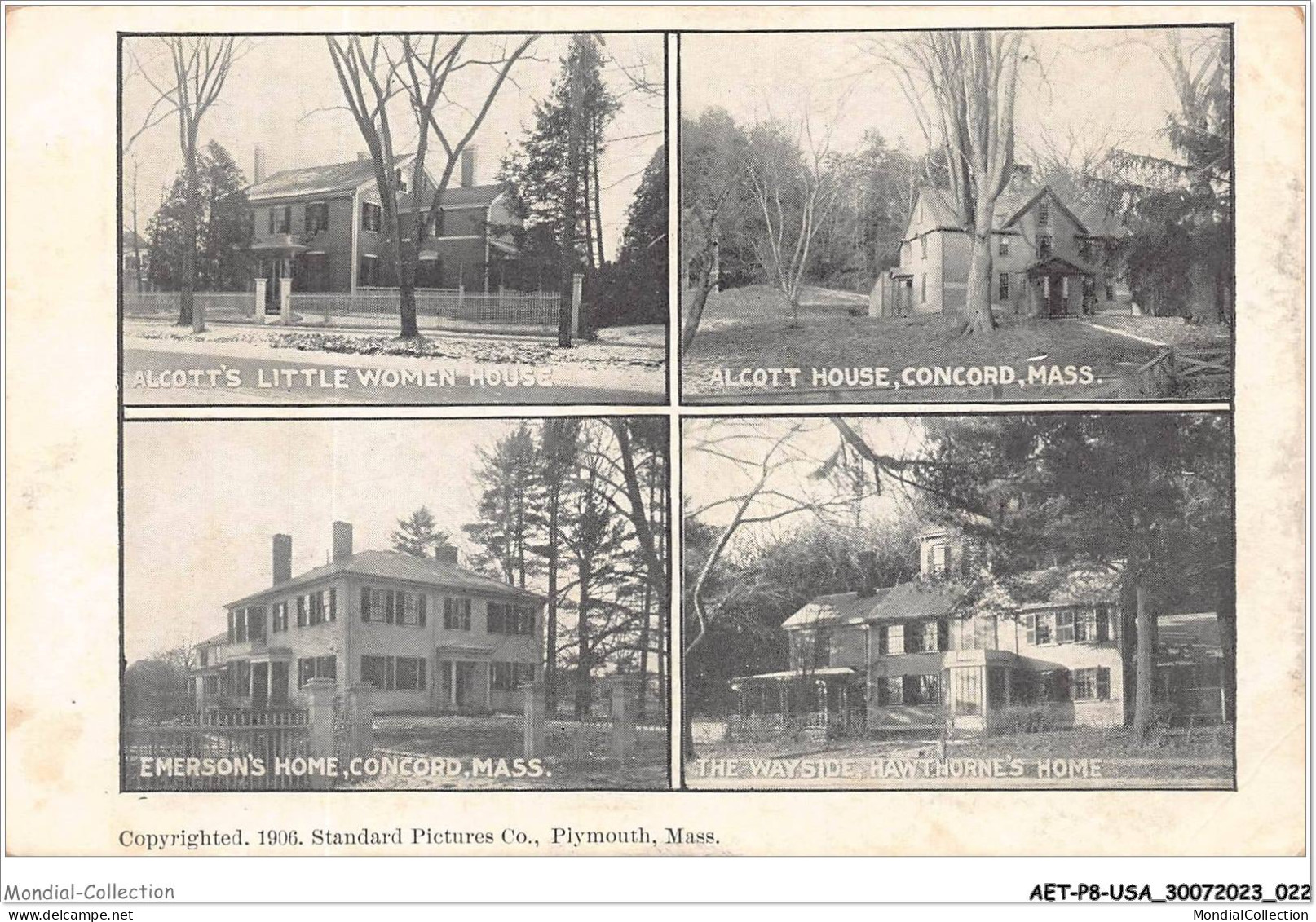 AETP8-USA-0620 - CONCORD - MASS - Alcott's Little Women House - Emerson's Home - The Wayside Hawthorne's Home - Autres & Non Classés