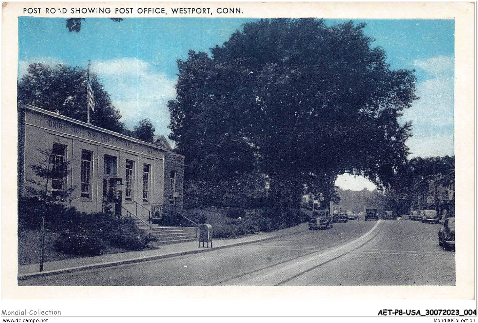 AETP8-USA-0611 - WESTPORT - CONN - Post Road Showing Post Office - Other & Unclassified