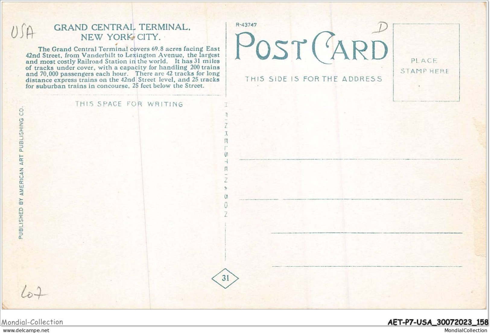 AETP7-USA-0601 - NEW YORK CITY - Grand Central Terminal Station - Grand Central Terminal