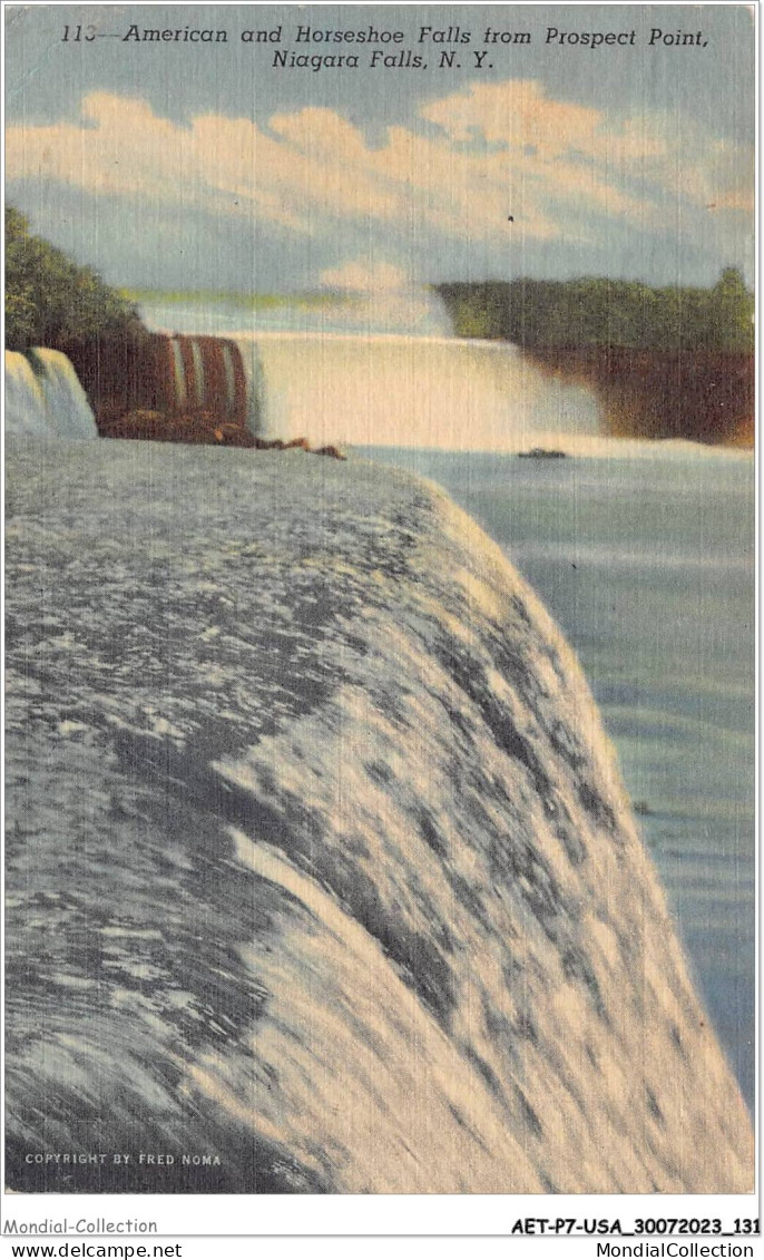 AETP7-USA-0588 - NIAGARA FALLS - N Y - American And Horseshoe Falls From Prospect Point - Sonstige & Ohne Zuordnung