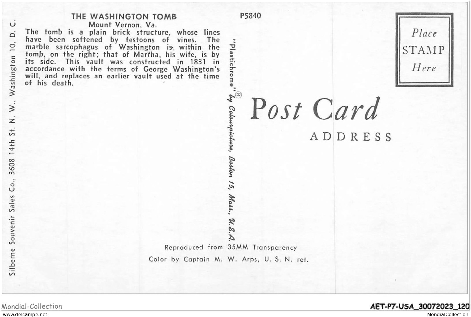 AETP7-USA-0582 - WASHINGTON - The Washington Tomb - Sonstige & Ohne Zuordnung