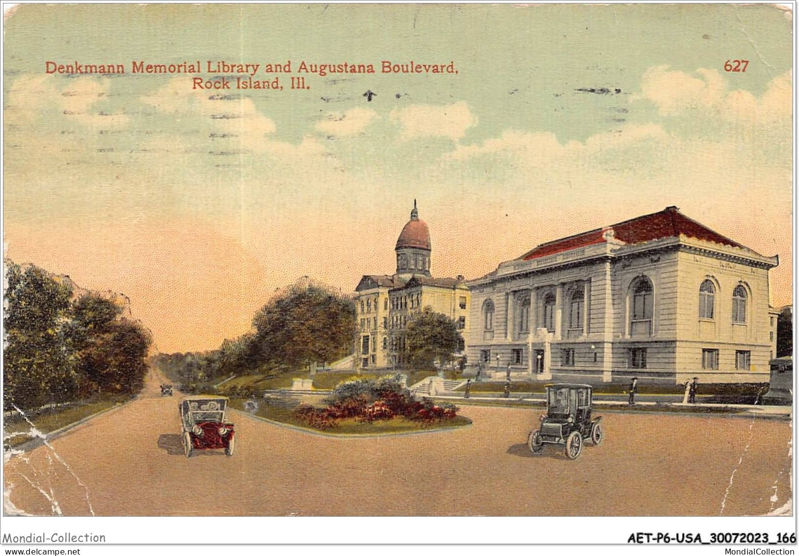 AETP6-USA-0518 - ROCK ISLAND - ILL - Denkmann Memorial Library And Augustana Boulevard - Other & Unclassified