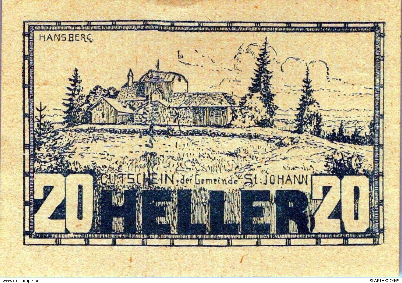 20 HELLER 1920 Stadt SANKT JOHANN AM WIMBERG Oberösterreich Österreich Notgeld Papiergeld Banknote #PG707 - [11] Emisiones Locales