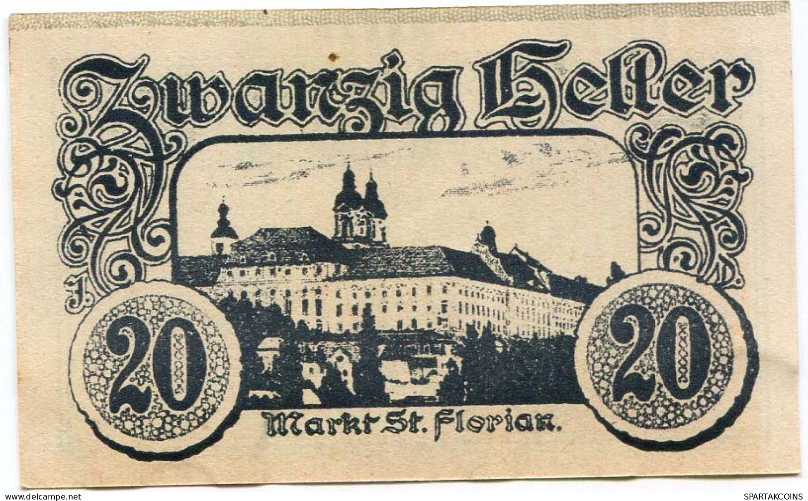 20 HELLER 1920 Stadt SANKT FLORIAN Oberösterreich Österreich Notgeld Papiergeld Banknote #PL892 - [11] Local Banknote Issues