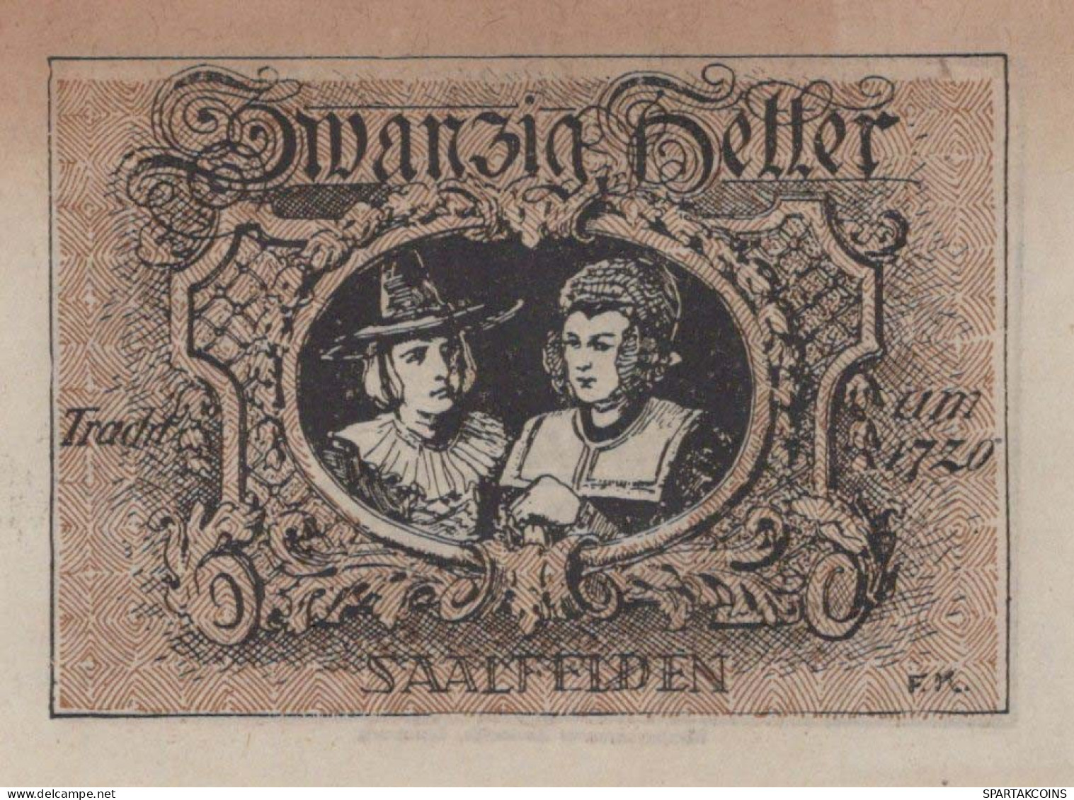 20 HELLER 1920 Stadt SAALFELDEN Salzburg Österreich Notgeld Banknote #PE847 - [11] Emissions Locales
