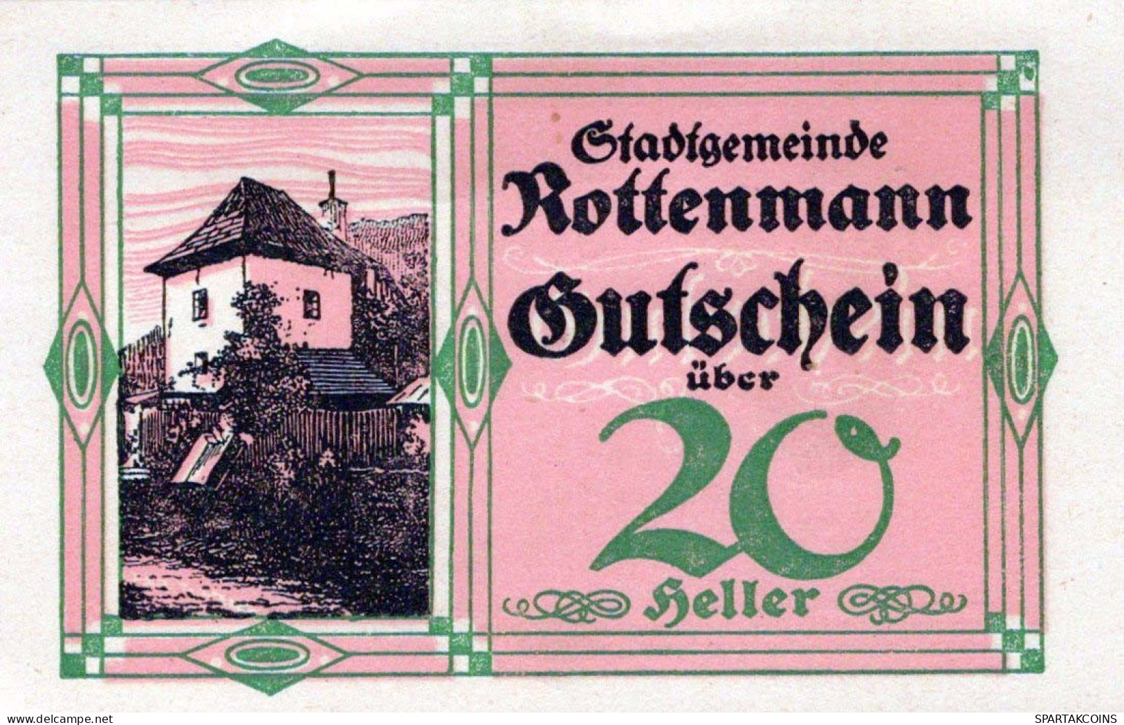 20 HELLER 1920 Stadt ROTTENMANN Styria UNC Österreich Notgeld Banknote #PH414 - Lokale Ausgaben