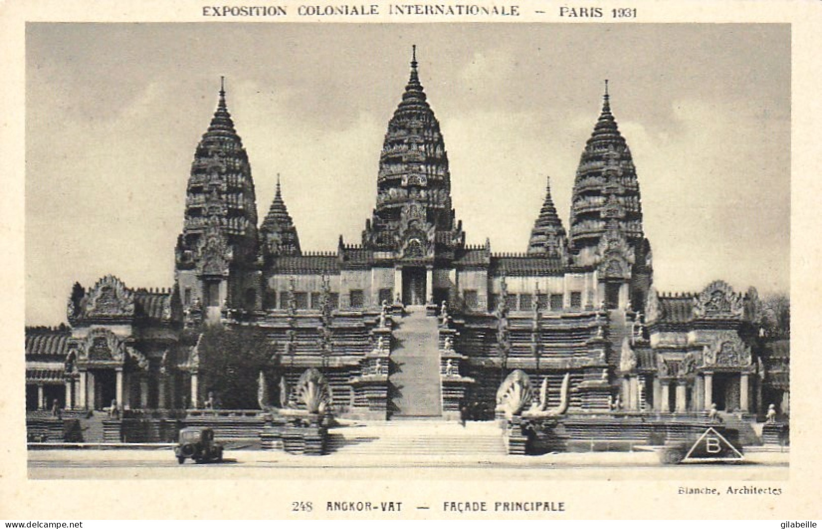 75 - PARIS - Exposition Coloniale 1931 - Angkor - Vat - Facade Principale - Expositions