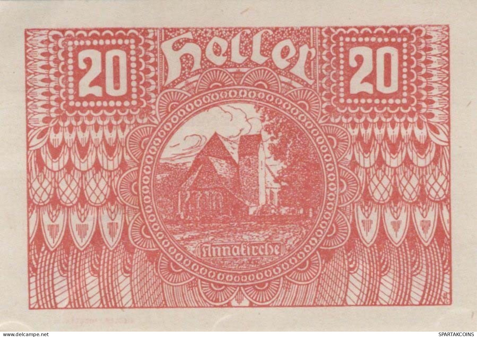 20 HELLER 1920 Stadt PoGGSTALL Niedrigeren Österreich Notgeld Banknote #PE315 - Lokale Ausgaben