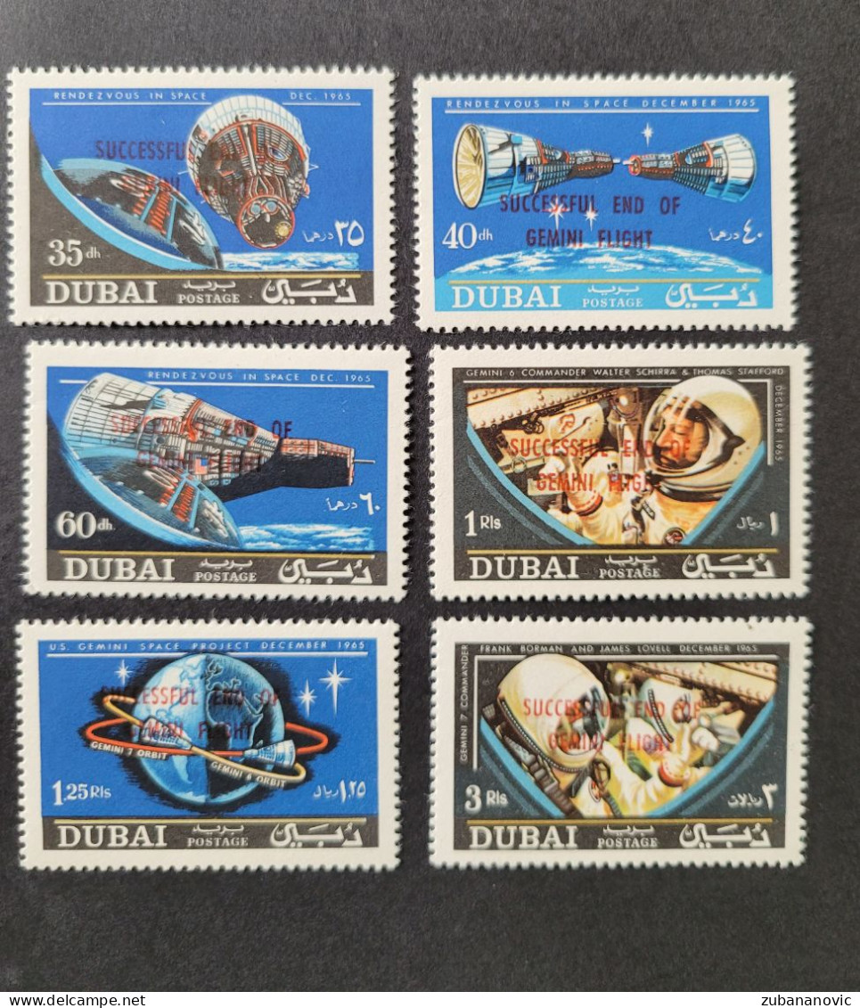 Dubai 1966 Space Gemini Overprint MH - Asia
