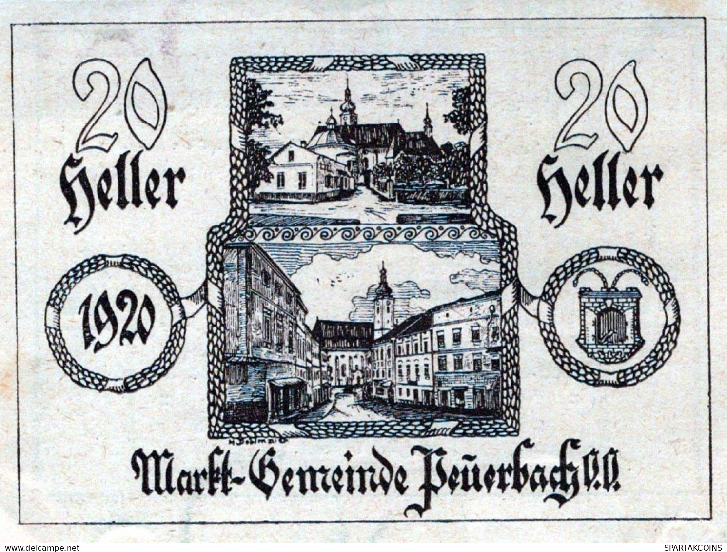 20 HELLER 1920 Stadt PEUERBACH Oberösterreich Österreich Notgeld Banknote #PE298 - Lokale Ausgaben