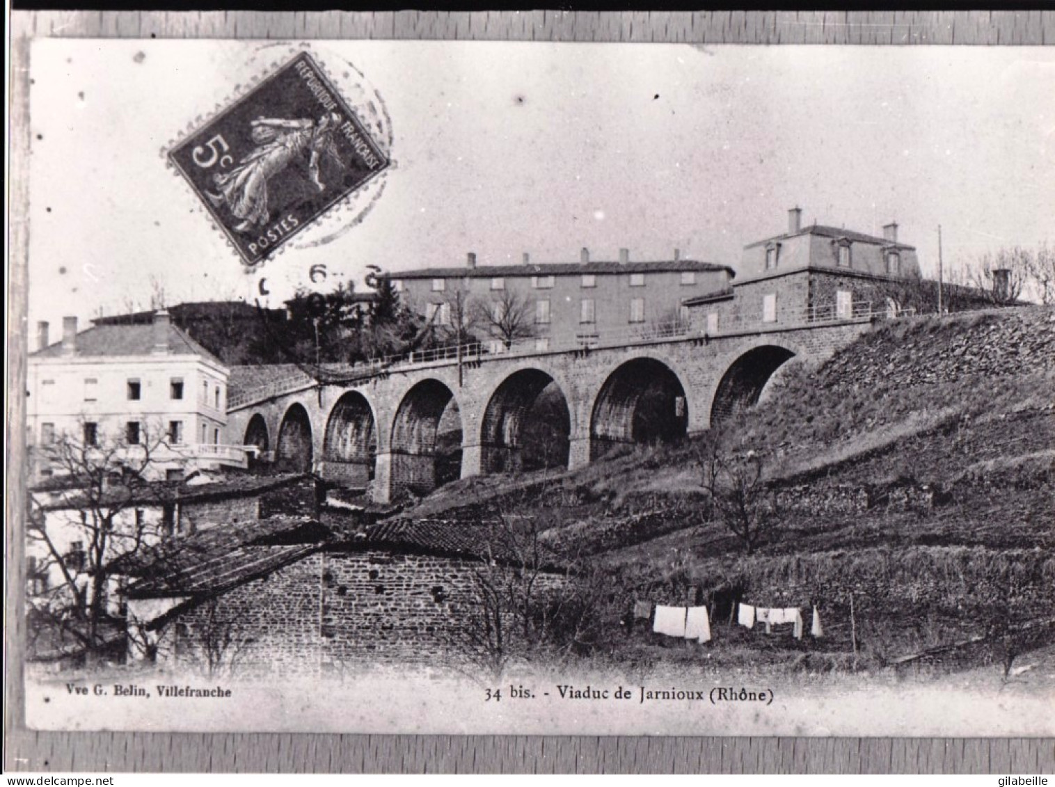  Photo - 69 - Rhone - Viaduc De JARNIOUX -  Retirage-  Format 24.0 X18.0 Cm - Ternes