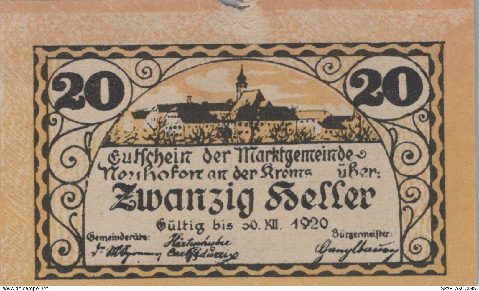 20 HELLER 1920 Stadt NEUHOFEN AN DER KREMS Oberösterreich Österreich #PI239 - [11] Local Banknote Issues