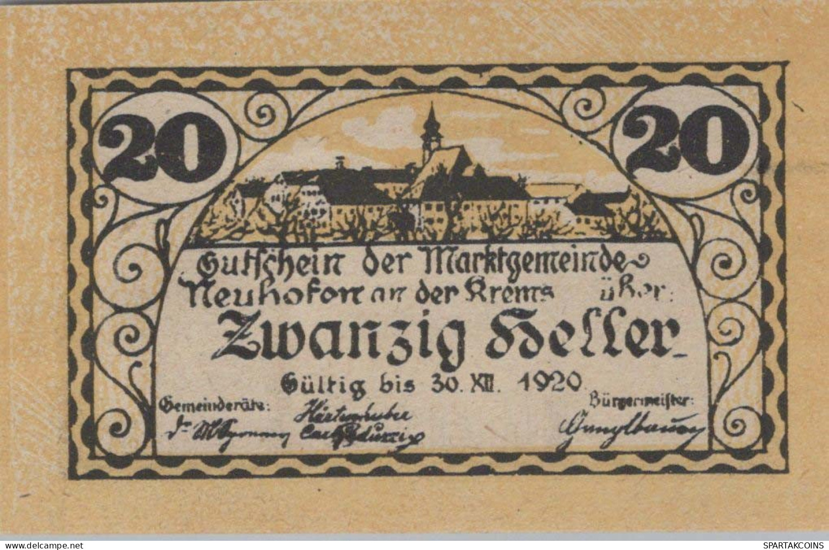 20 HELLER 1920 Stadt NEUHOFEN AN DER KREMS Oberösterreich Österreich #PE447 - [11] Emisiones Locales