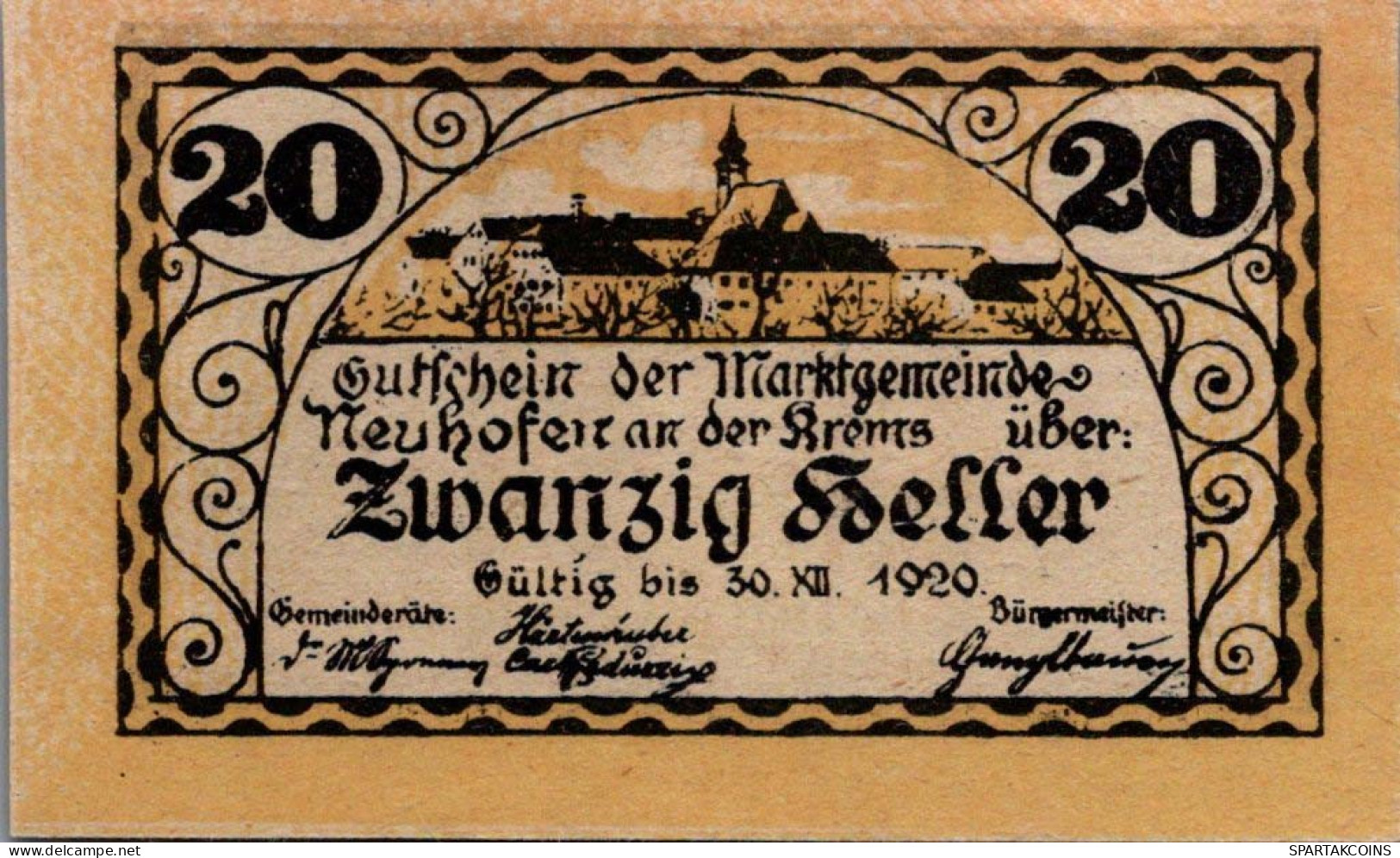 20 HELLER 1920 Stadt NEUHOFEN AN DER KREMS Oberösterreich Österreich #PE427 - [11] Emissions Locales