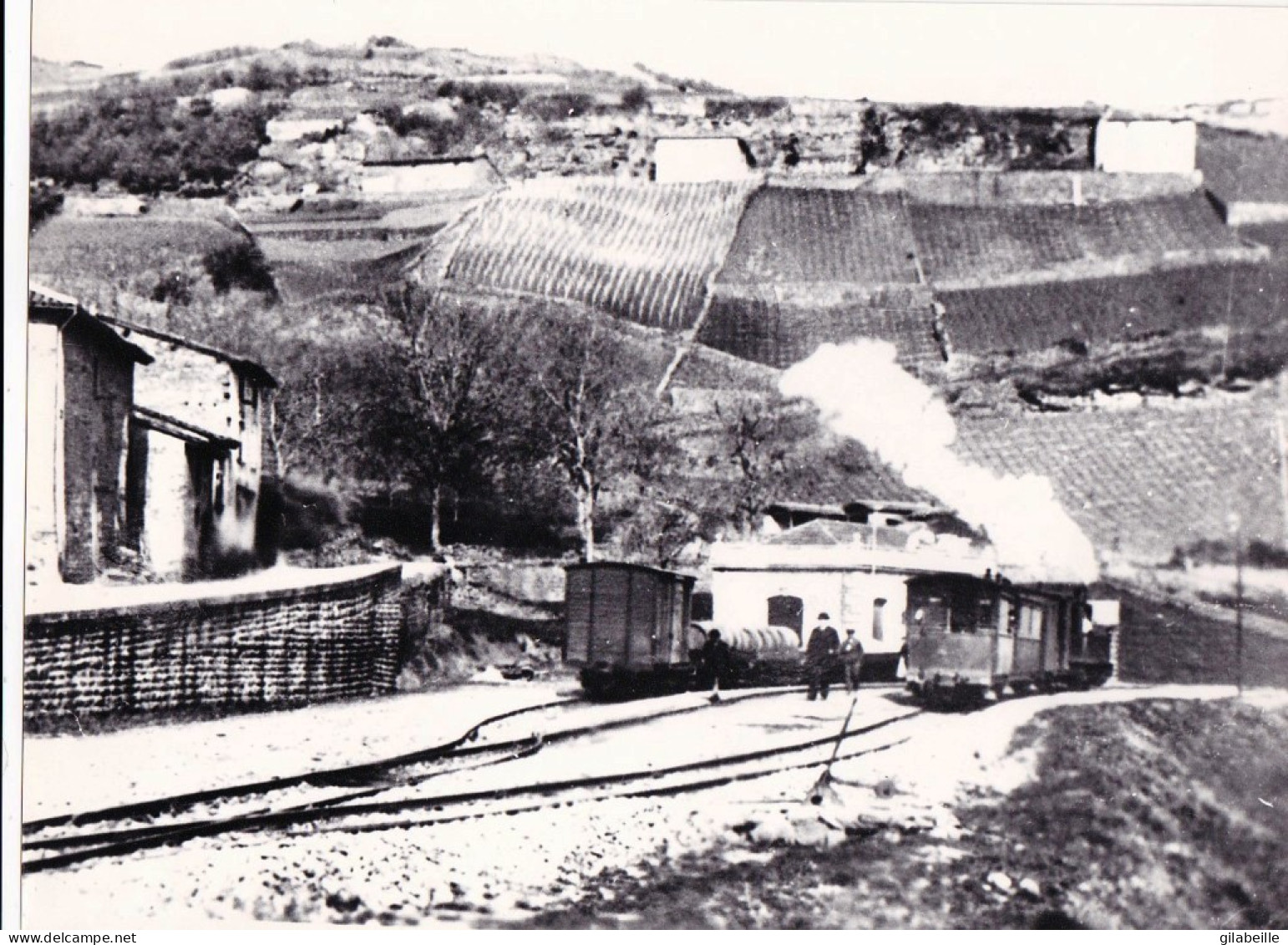 Photo - 69 - Rhone -  Ville-sur-Jarnioux - La Gare -    Retirage - Trains