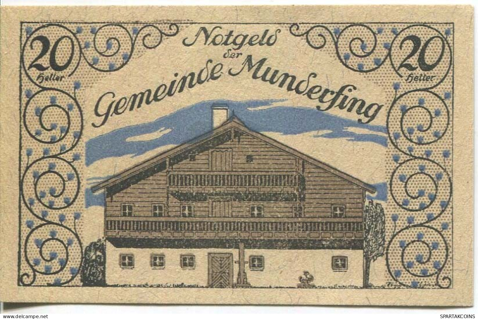 20 HELLER 1920 Stadt MUNDERFING Oberösterreich Österreich Notgeld Papiergeld Banknote #PL795 - Lokale Ausgaben