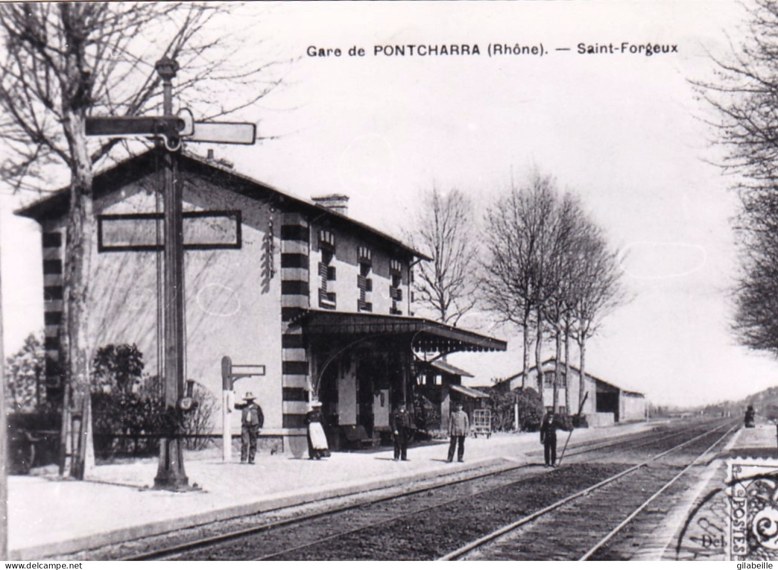 Photo - 69 - Rhone - PONTCHARRA - Gare Du C.F.B. - Saint Forgeux -  Retirage - Zonder Classificatie