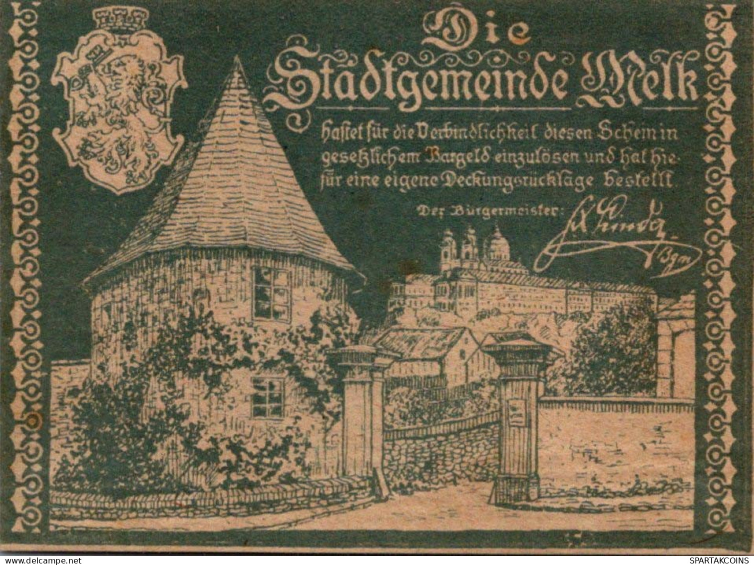 20 HELLER 1920 Stadt MELK Niedrigeren Österreich Notgeld Papiergeld Banknote #PG628 - [11] Local Banknote Issues