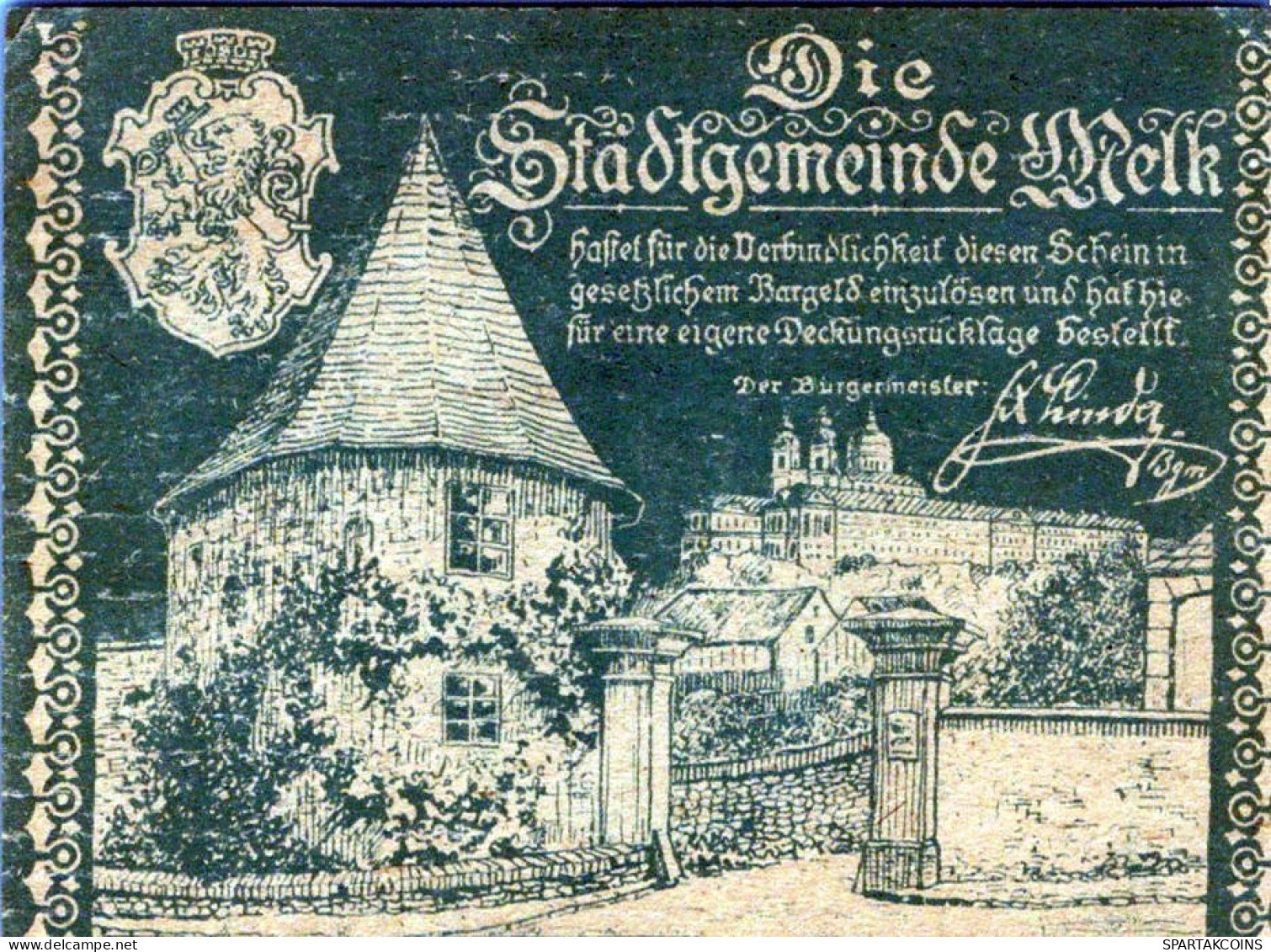 20 HELLER 1920 Stadt MELK Niedrigeren Österreich Notgeld Banknote #PD825 - Lokale Ausgaben