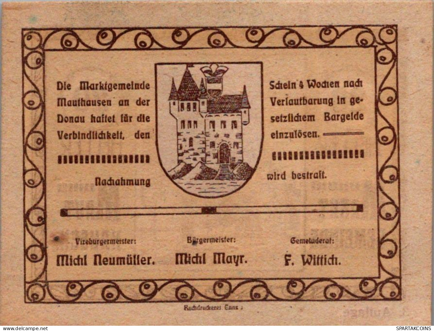 20 HELLER 1920 Stadt MAUTHAUSEN Oberösterreich Österreich UNC Österreich Notgeld #PH468 - Lokale Ausgaben
