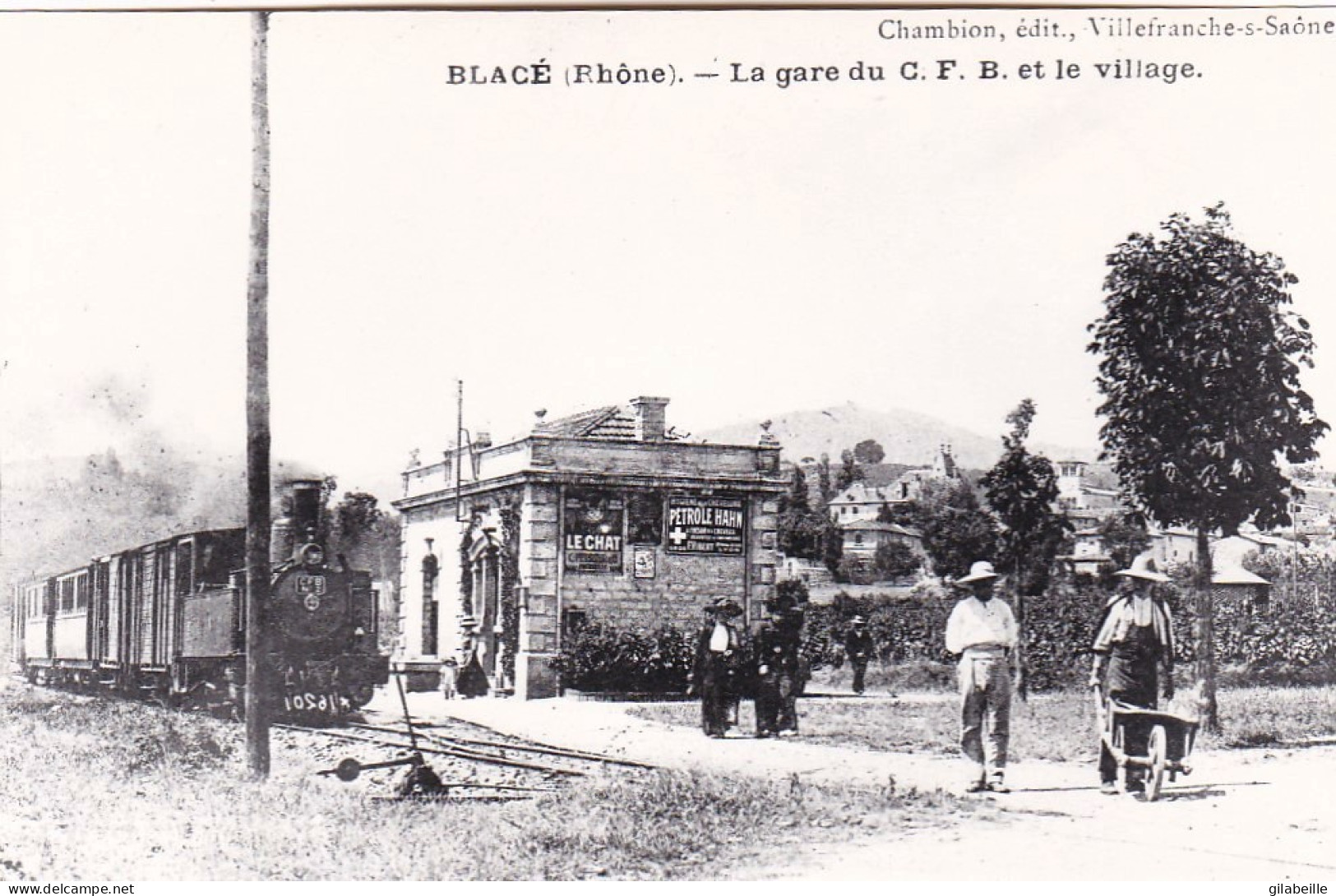 Photo - 69 - Rhone - BLACE -  - La Gare Du Chemin De Fer Du Beaujolais Et Le Village  - Ligne De Monsols-  Retirage - Sin Clasificación