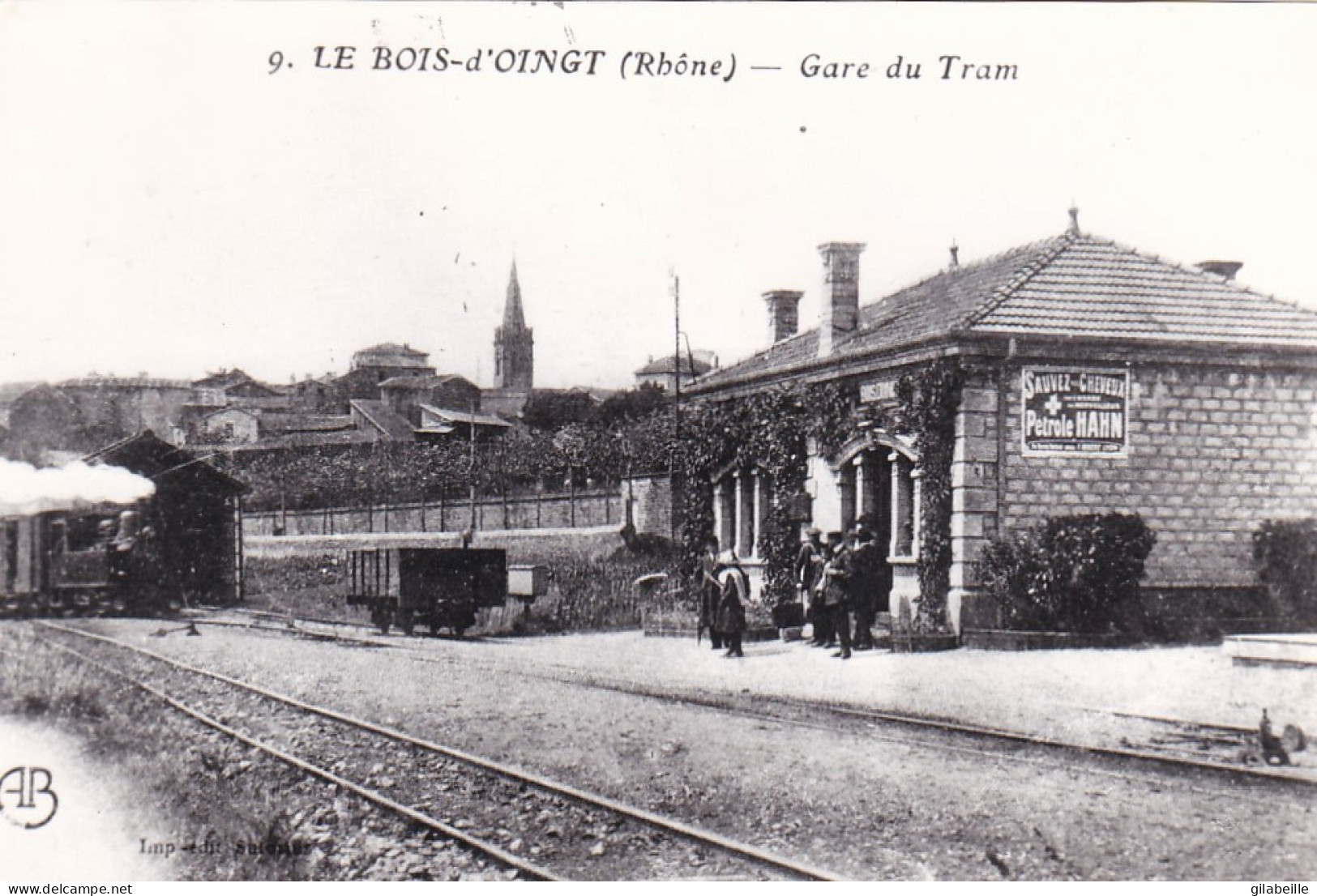 Photo - 69 - Rhone - LE BOIS D'OINGT - Arrivée Du Train Vapeur -  - La Gare Du Tram-  Retirage - Non Classés
