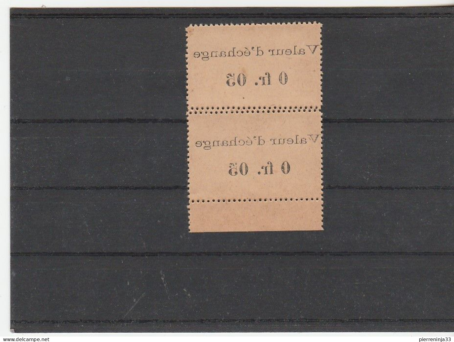 Rare Paire Timbres-Monnaie Précurseurs /Côte D'Ivoire N°44 Surchargés "Valeur D'Echange..." + Variété De Dentelure - Unused Stamps