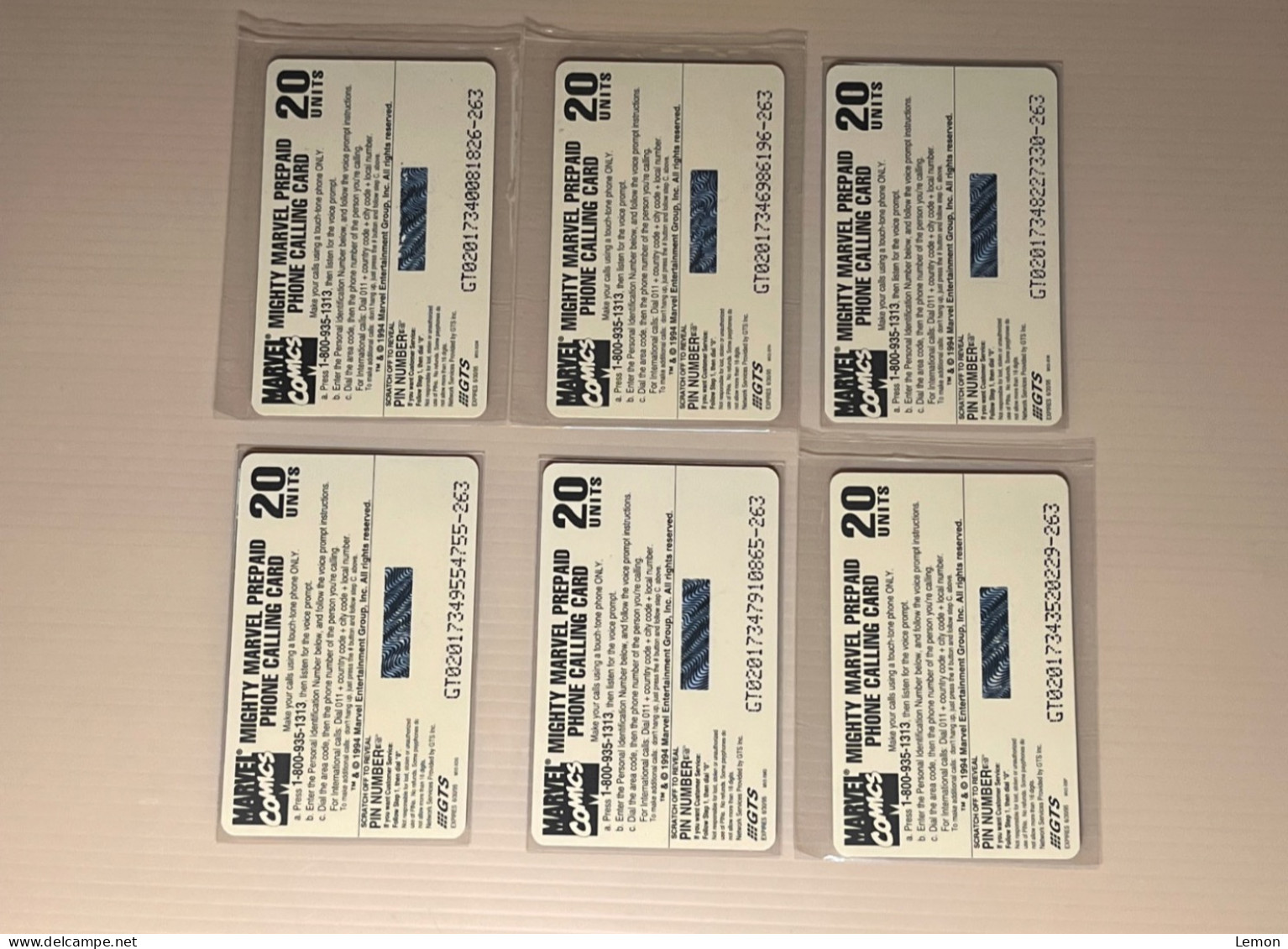 Mint USA UNITED STATES America Prepaid Telecard Phonecard, MARVEL Comics X-MEN Series, Set Of 6 Mint Cards - Sonstige & Ohne Zuordnung