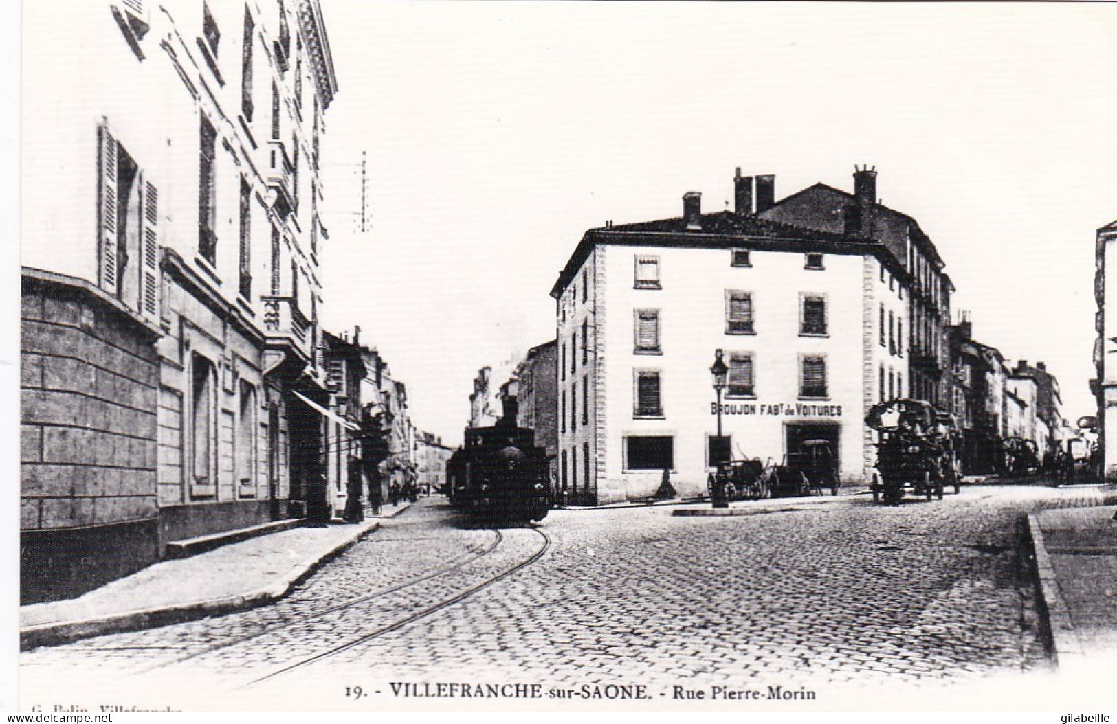 Photo - 69 - Rhone - VILLEFRANCHE Sur SAONE - Rue Pierre Morin - Train Vapeur - Retirage - Zonder Classificatie