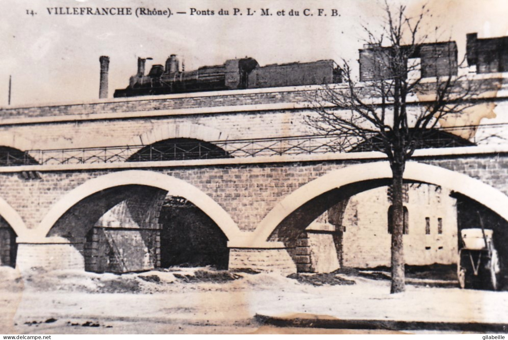 Photo - 69 - Rhone - VILLEFRANCHE Sur SAONE - Ponts Du P.L.M Et Du C.F.B - Retirage - Non Classés