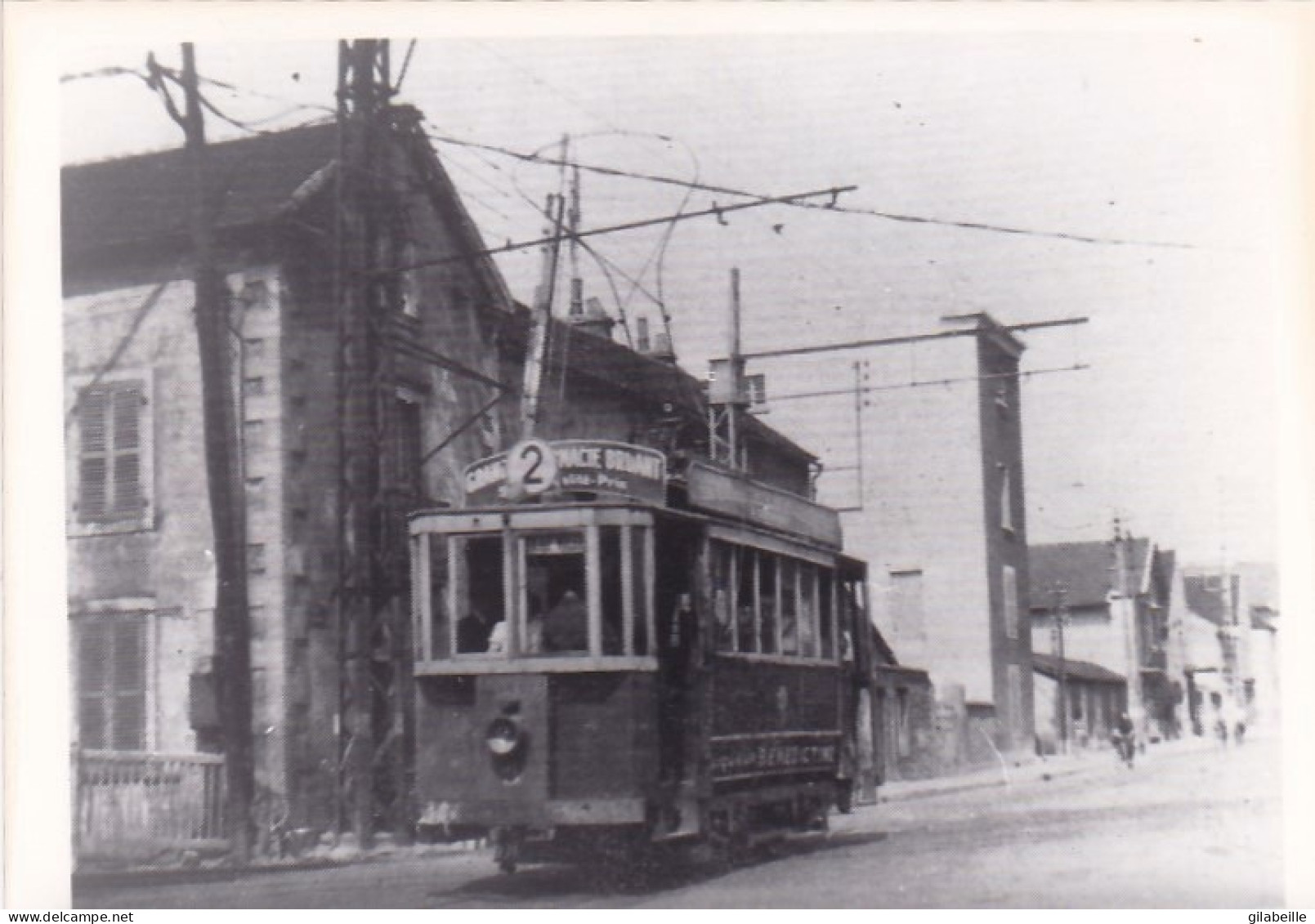 Photo - 21 - DIJON - Tramway Electrique - Motrice Buire Au Passage A Niveau De La Rue D' Auxonne En 1948- Retirage - Unclassified