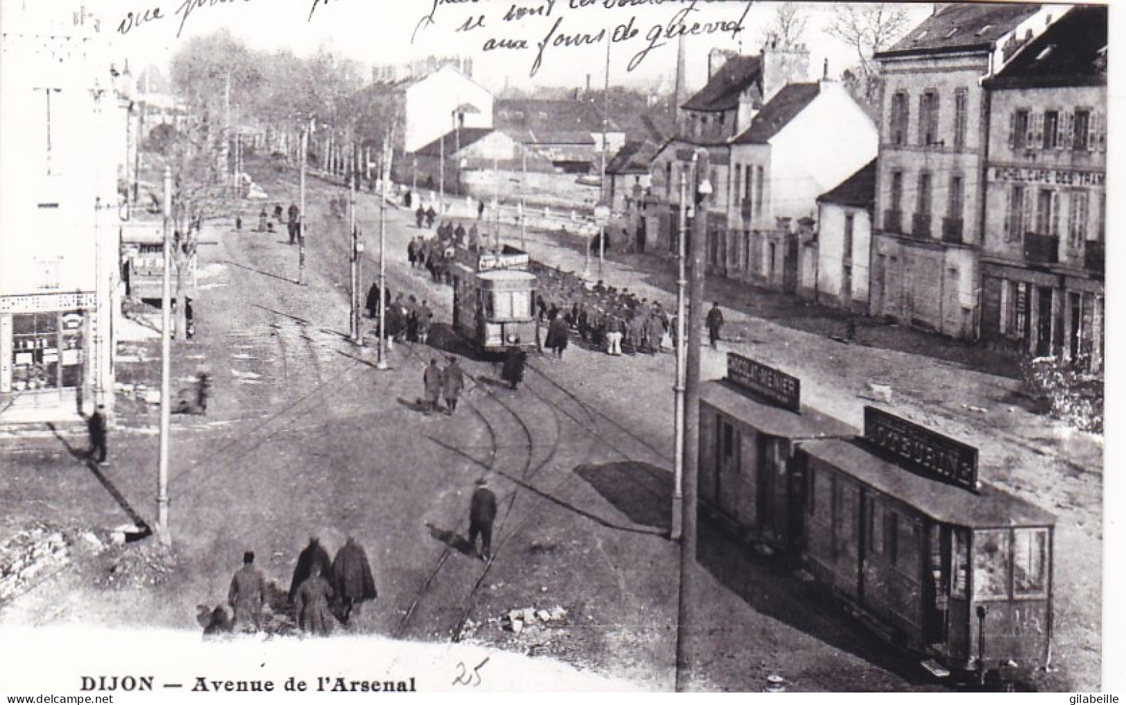 Photo - 21 - DIJON - Avenue De L'arsenal - Ligne Tramway De Gevrey Au " Coq Chantant " - Retirage - Non Classificati