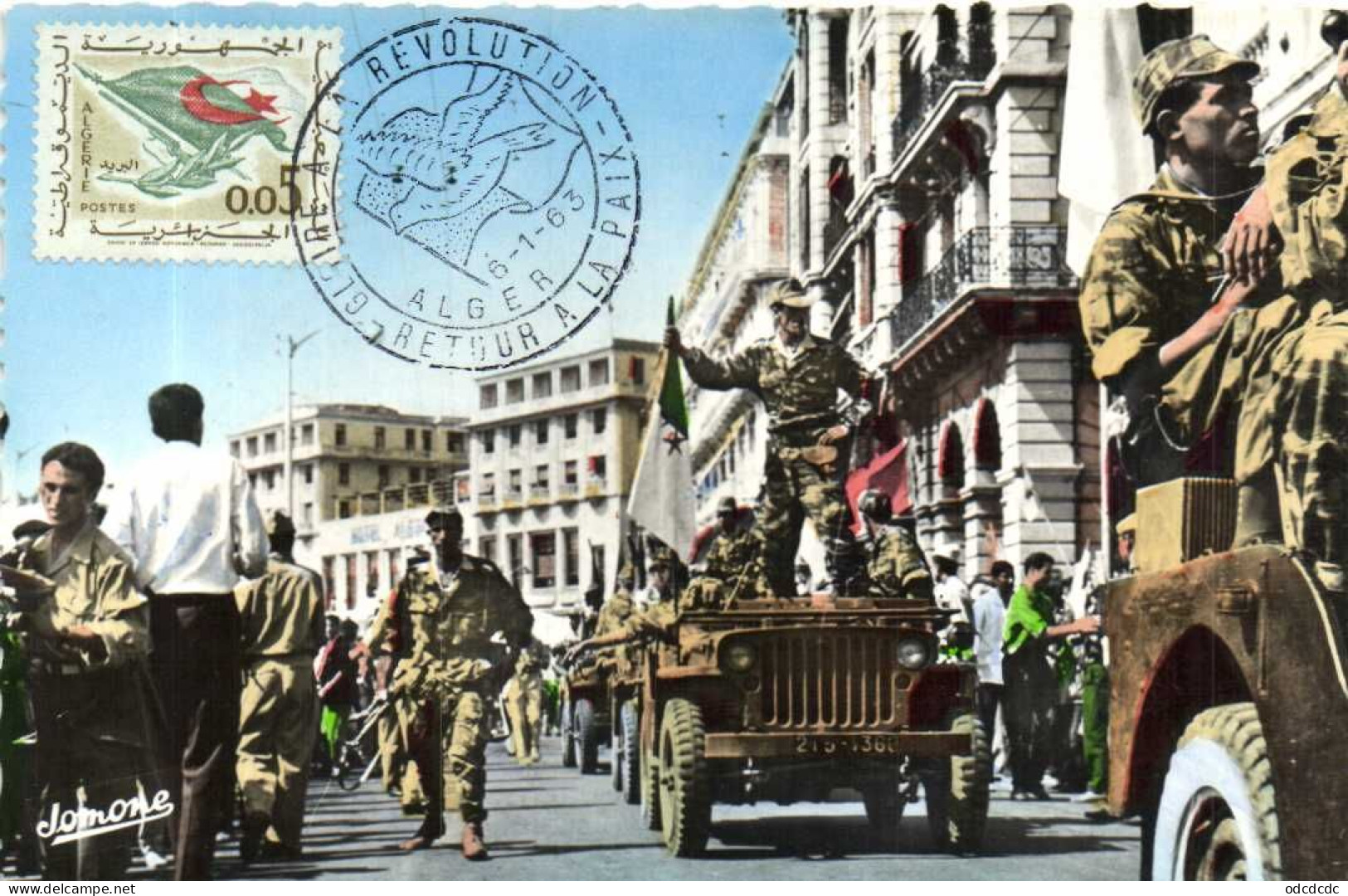Fetes De L' Indépendance EL DJEZAIR à ALGER  L' Armée De Liberation Nationale Boulevard Carnot RV Timbre Cachet - Algiers