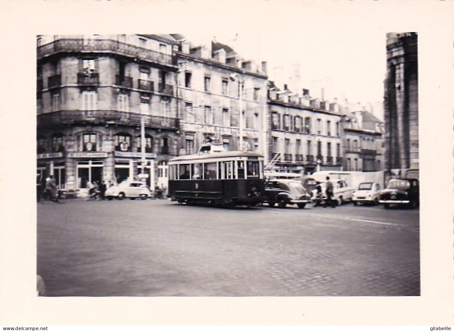 Photo Originale - 21 - DIJON - Place Du Theatre - Tramway Ligne 1/6 - Octobre 1959 - Lieux
