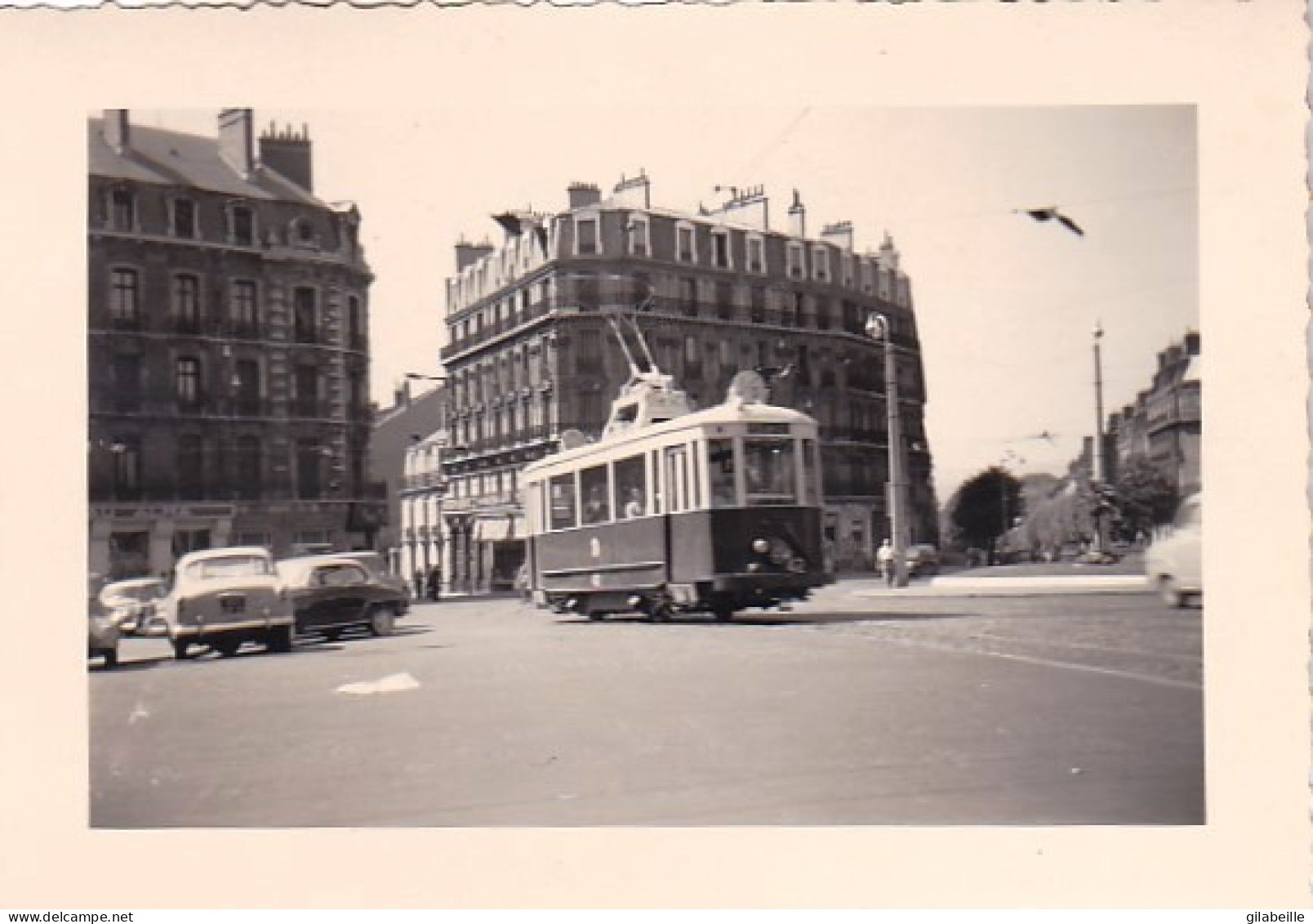 Photo Originale - 21 - DIJON - Place Darcy  - Tramway Ligne 1/6 - Septembre 1959 - Places
