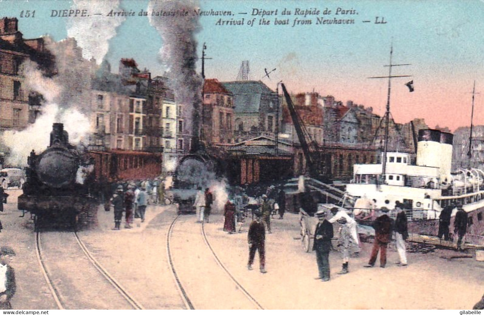 76 - Seine Maritime - DIEPPE - Arrivée Du Bateau De Newhaven - Depart Du Train Rapide De Paris - Dieppe