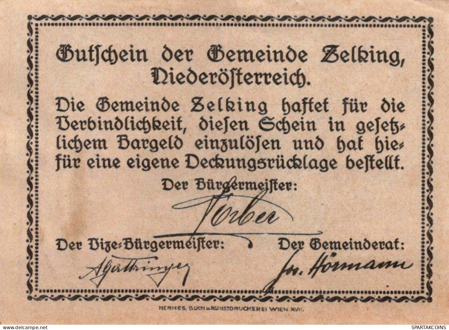 20 HELLER 1920 Stadt ZELL AM SEE Salzburg Österreich Notgeld Banknote #PE099 - Lokale Ausgaben