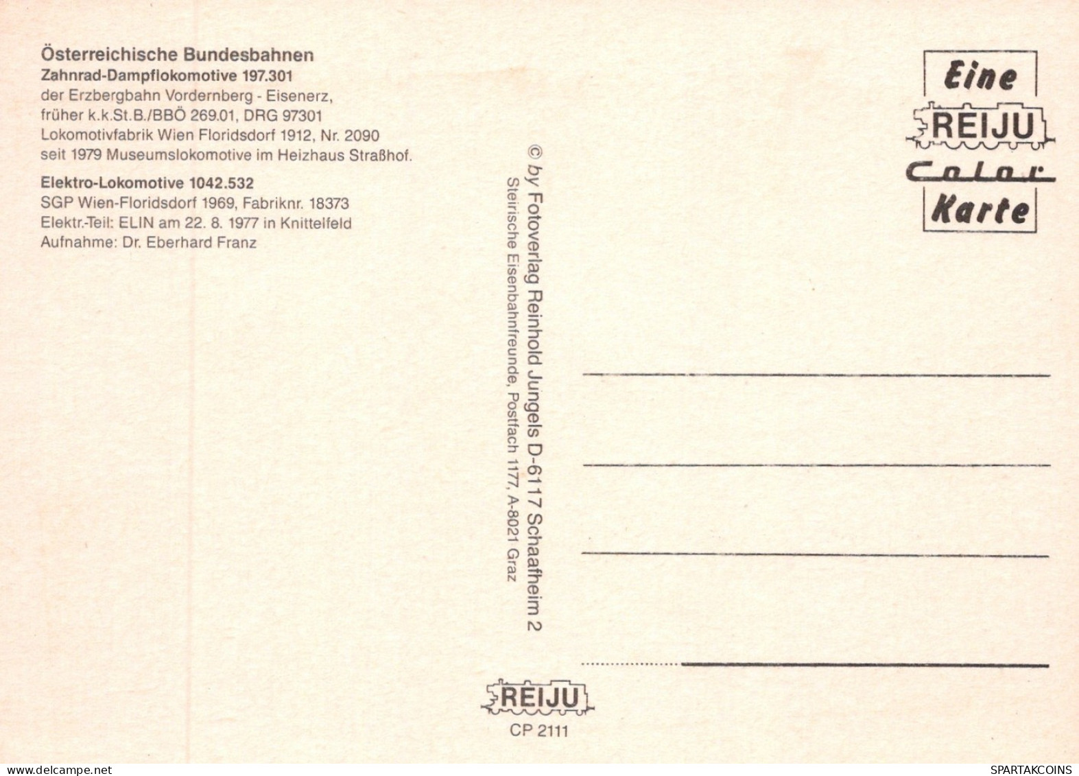 TREN TRANSPORTE Ferroviario Vintage Tarjeta Postal CPSM #PAA829.A - Eisenbahnen