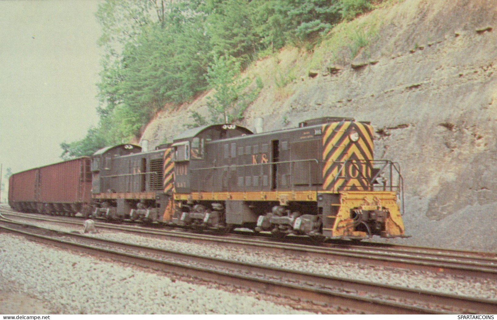 ZUG Schienenverkehr Eisenbahnen Vintage Ansichtskarte Postkarte CPSMF #PAA611.A - Treinen