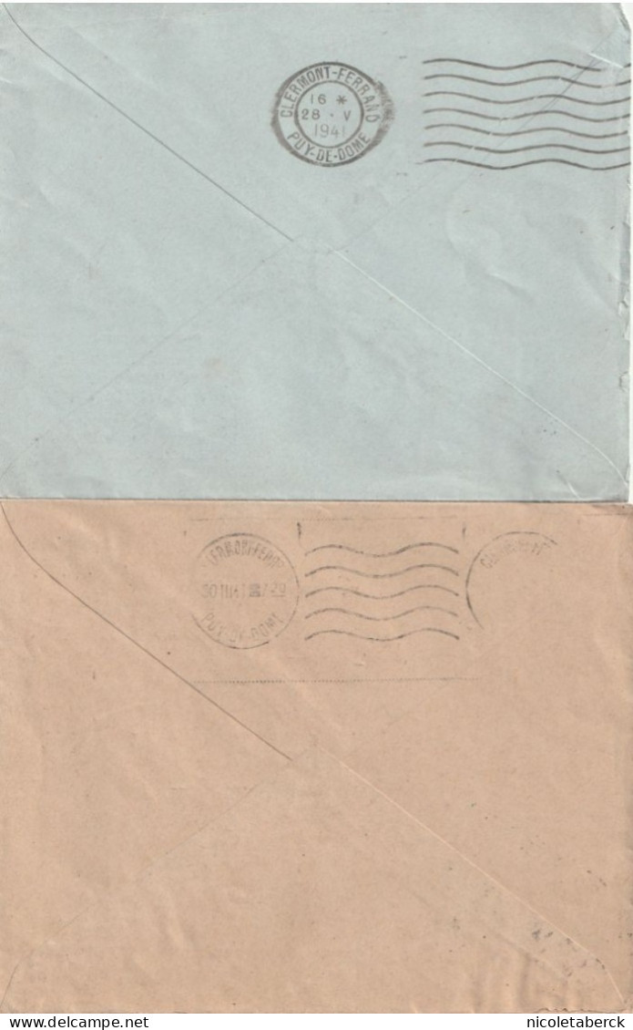 PAIX, N°485 - 2 Enveloppes, Un De La Société Des Chemins De Fer Et L'autre Avec Le 1f Du Timbre  Non Barré - Covers & Documents