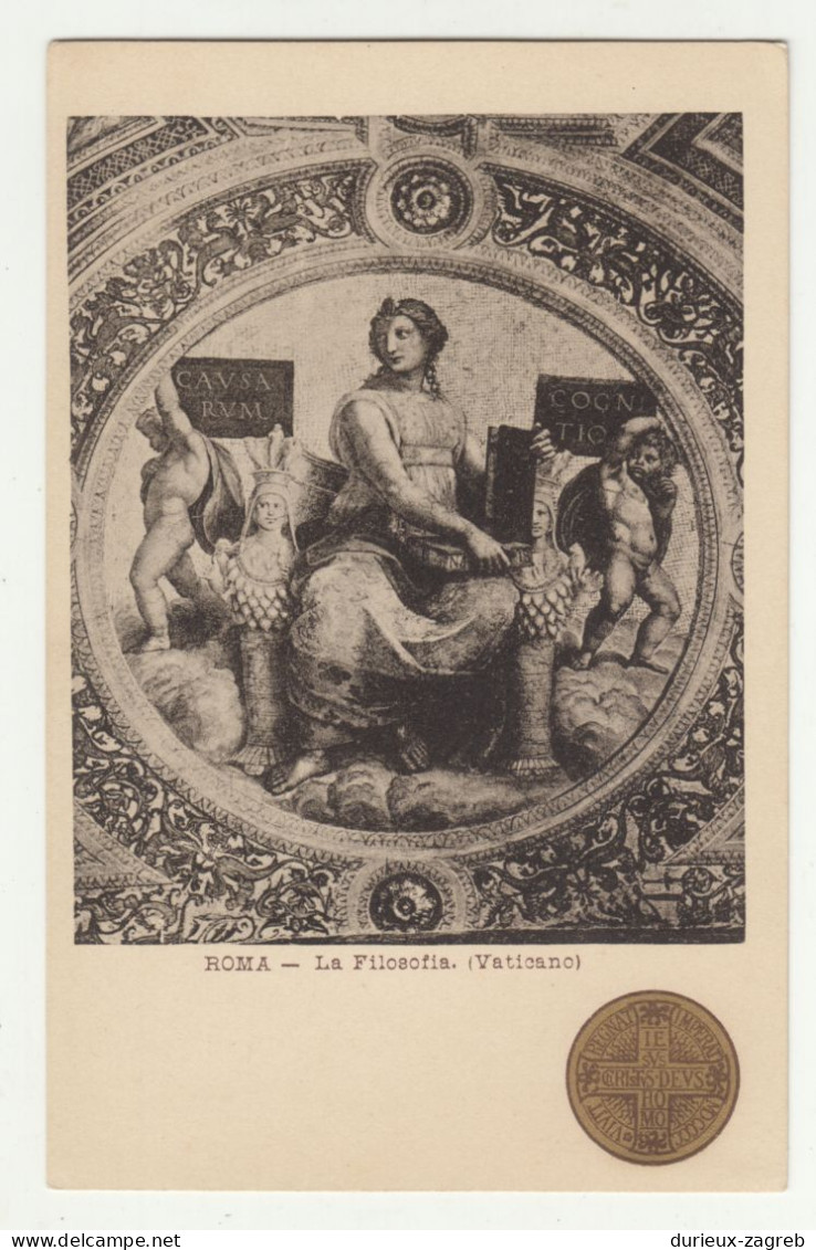Roma - La Filosofia (Vaticano) 1900 Old Postcard Not Posted B240503 - Vatican