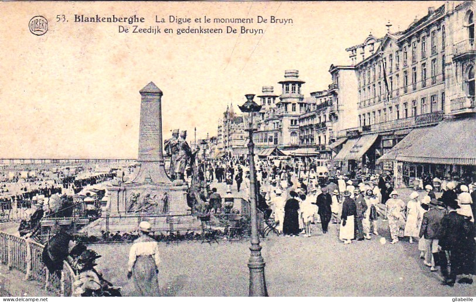 BLANKENBERGHE - BLANKERBERGE -  - La Digue Et Le Monument De Bruyn - Blankenberge
