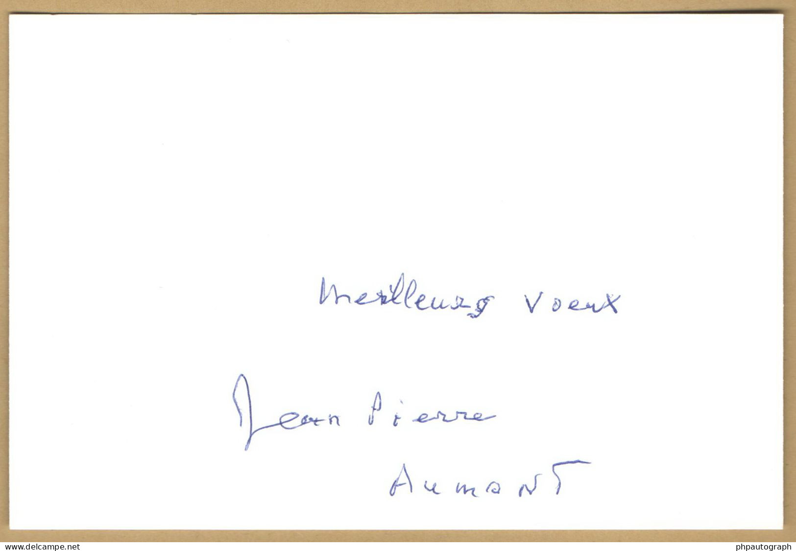 Jean-Pierre Aumont (1911-2001) - Acteur Français - Carte Signée + Photo - 1999 - Actors & Comedians