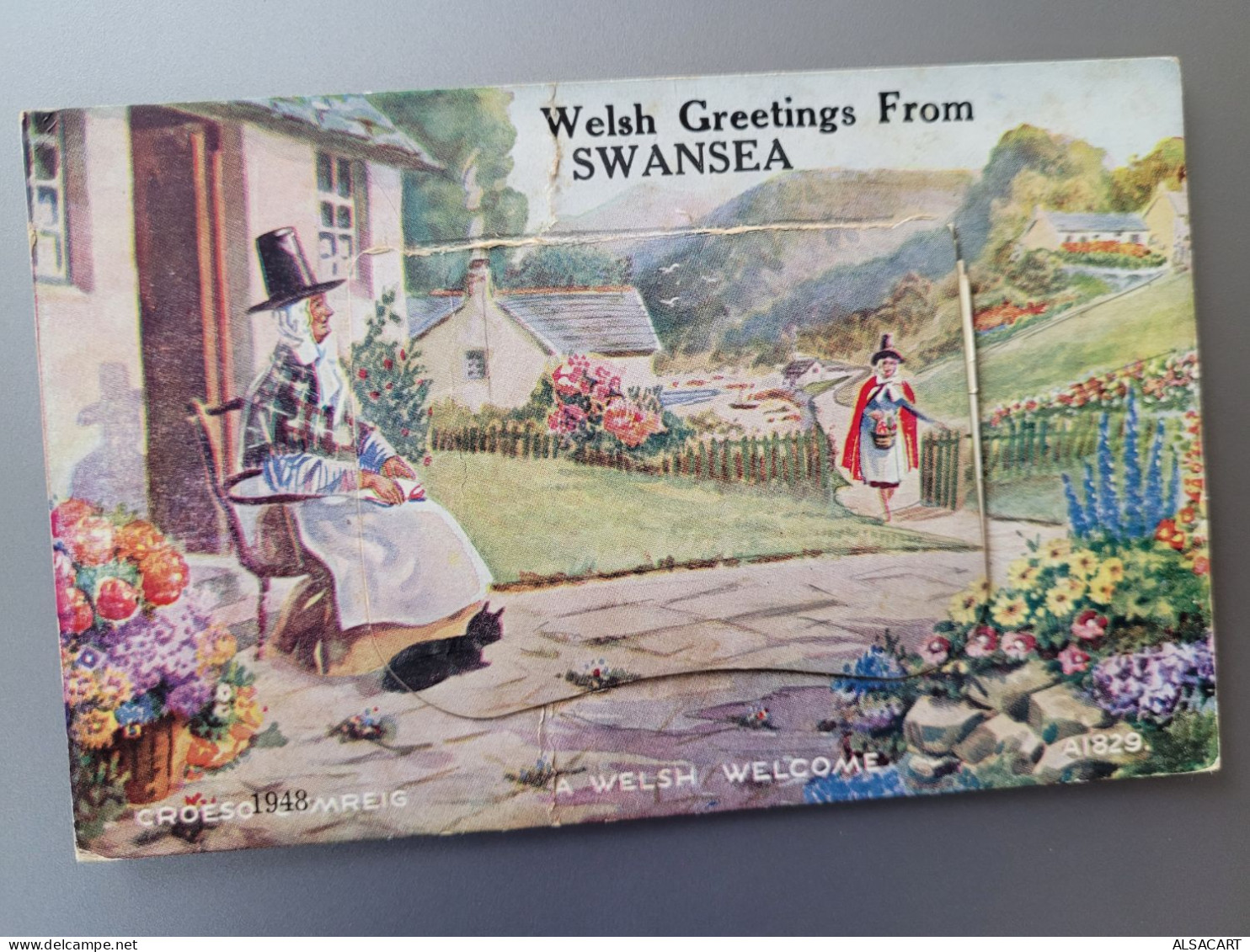 Welsh Greeting From Swansea , Carte à Systeme , Dépliant - Otros & Sin Clasificación