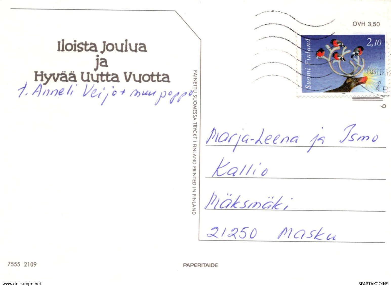 WEIHNACHTSMANN SANTA CLAUS WEIHNACHTSFERIEN Vintage Postkarte CPSM #PAJ556.A - Santa Claus